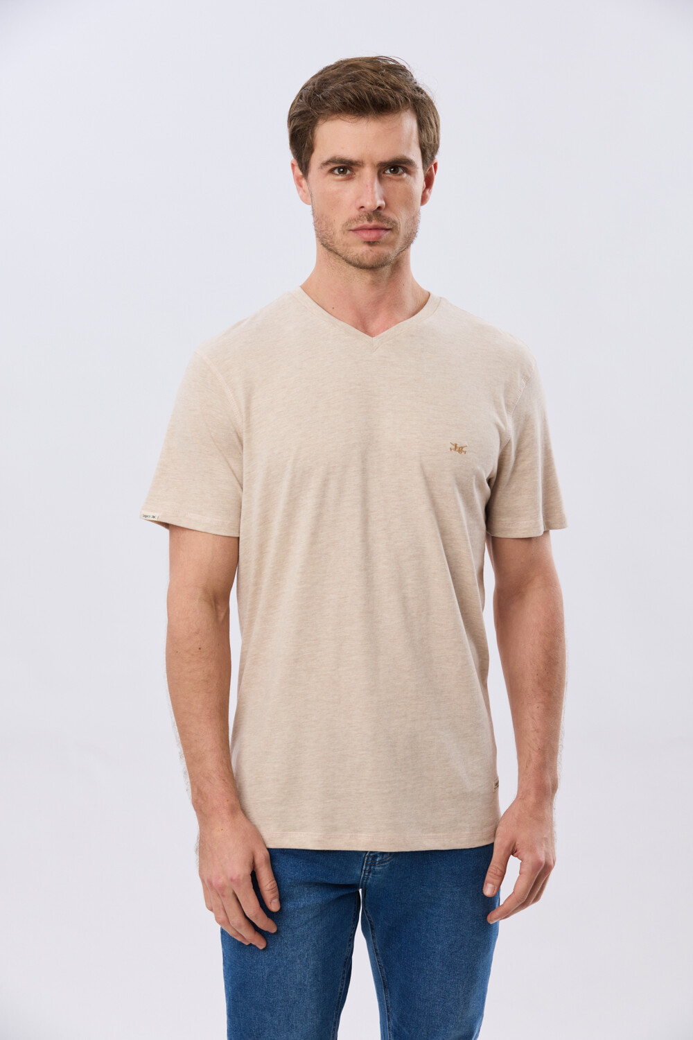 REMERA BÁSICA DE ALGODÓN Beige
