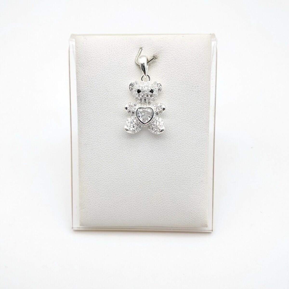 Dije de Plata 925 Osito con Circonia - 2 cm x 1.4 cm 