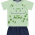 Conj. para bebes (camiseta y shorts) VERDE