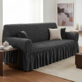 Funda para sillón de 3 cuerpos tela elastizada Negro