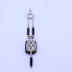 Colgante oro 18k blanco con brillantes y onix. Colgante oro 18k blanco con brillantes y onix.