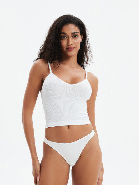 MUSCULOSA SIN COSTURAS BLANCO