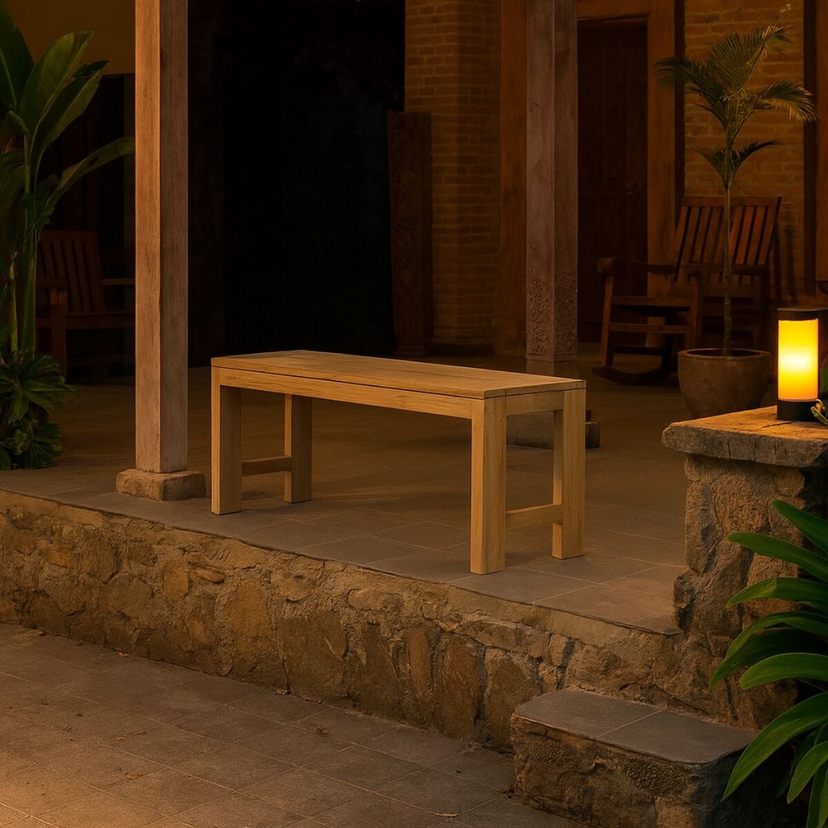 Banco de exterior MOON Natural 