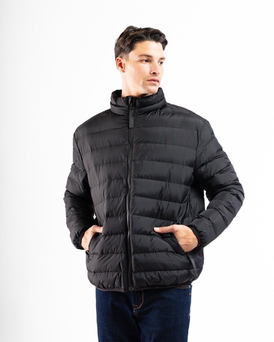 Campera Nylon Capitoneada Clasica Granada - Negro 