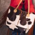 Atalaya Cowhide Flecos Oscuro / Camel