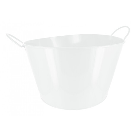 Balde / Hielera De Metal Para Botellas Con Asas Blanco 38x30x23cm Balde / Hielera De Metal Para Botellas Con Asas Blanco 38x30x23cm