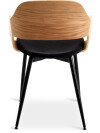 Silla de comedor HVIDOVRE tela negro/roble Silla de comedor HVIDOVRE tela negro/roble