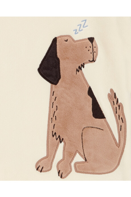 Pijama dos piezas de micropolar, pantalón y remera, diseño perros Sin color