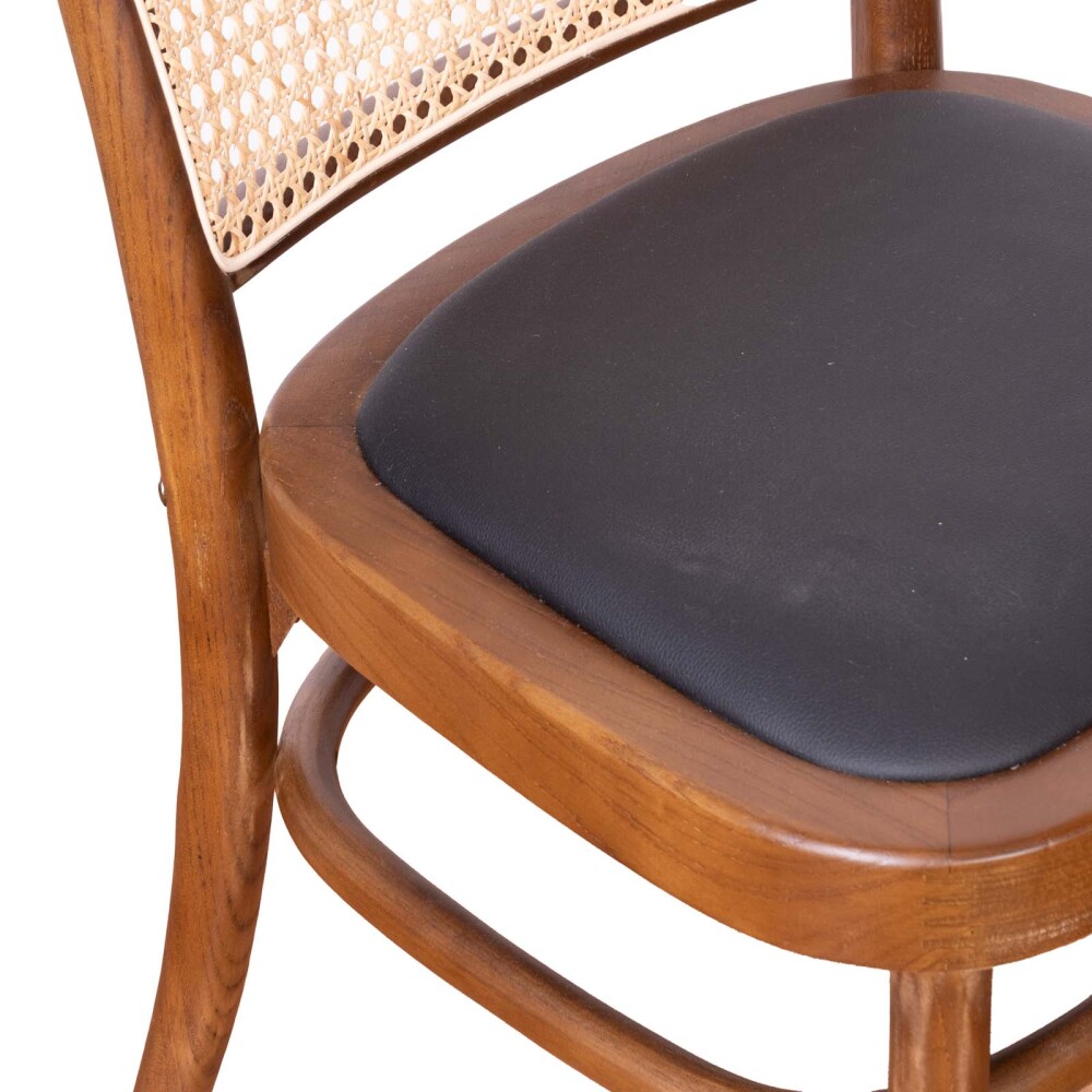 SILLA DE COMEDOR RATTAN-Y-MADERA MARRON TAMARA