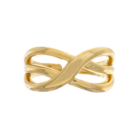 Anillo de plata 925 con baño de oro amarillo. Anillo de plata 925 con baño de oro amarillo.