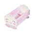 Cama Cunita Muñecas De Cuevas Madera Mecedora Balancin Variante Color Rosa