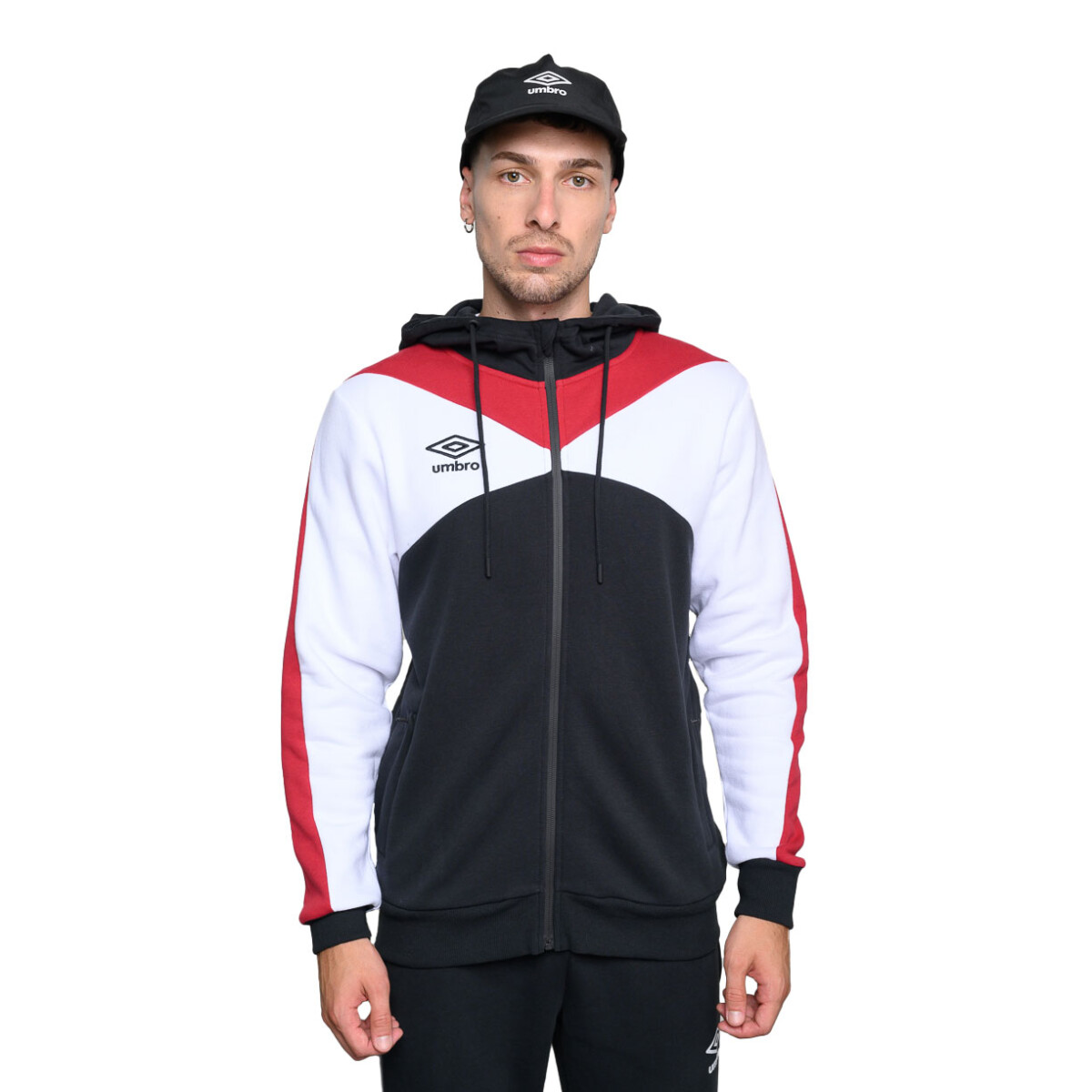 Campera de Hombre Umbro Crafted - Negro - Bordo - Blanco 