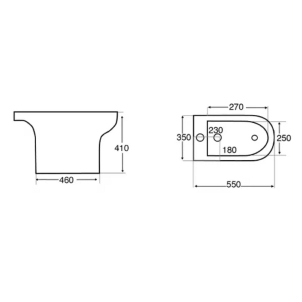 Bidet de loza Montano Blanco DMC Bidet De Loza Montano Blanco Dmc