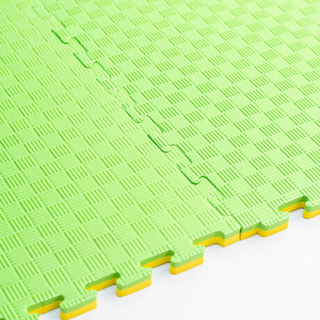 Alfombra de Goma Eva Knex 1M2 x 2CM de Espesor VERDE-AMARILLO