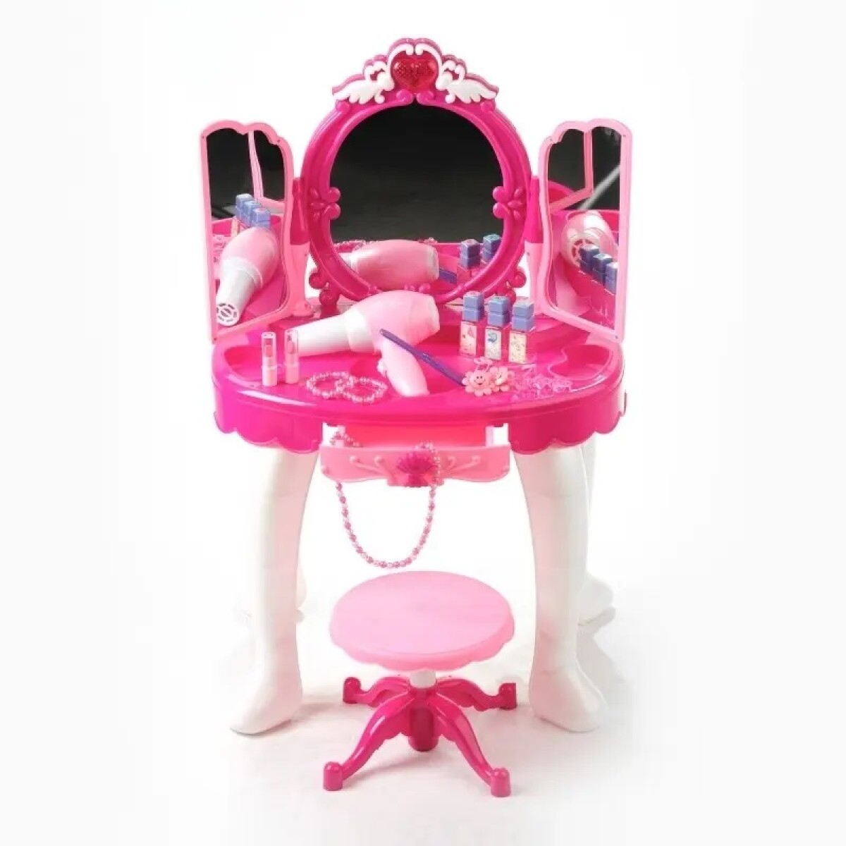 Set de belleza con Espejo, secador y efectos de luces y sonido 