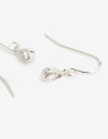 Aros Colgantes Cortos Cubic zirconia Aros Cortos Bañado En Oro - Plateado