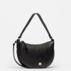 Cartera al Hombro Lua En Cuero Graneado Negro