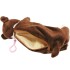 Cartuchera Escolar Peluiche Perro Infantil Con Cierre 2 en 1 Variante Color Marron