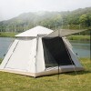 Carpa con Avance Liviana Impermeable Ventilada Capacidad 6 a 7 personas Beige