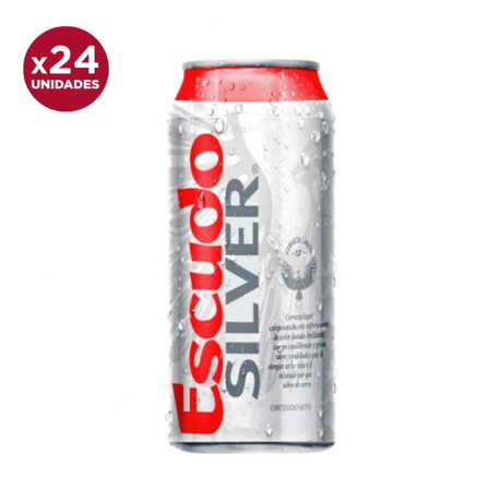 Cerveza Escudo Silver Lata 24 unidades 470 ml