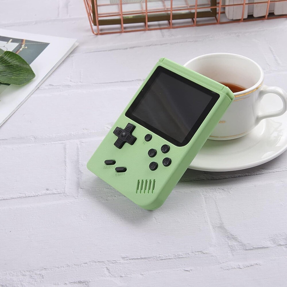 Mini Consola Portatil Para Niños Con 500 Juegos Verde