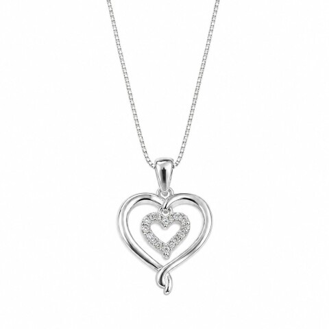 Conjunto cadena y colgante dos corazones Conjunto cadena y colgante dos corazones