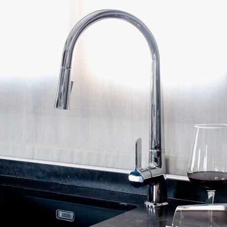 GRIFERIA DE COCINA MONOCOMANDO CLEVER PULL-DOWN CROMO