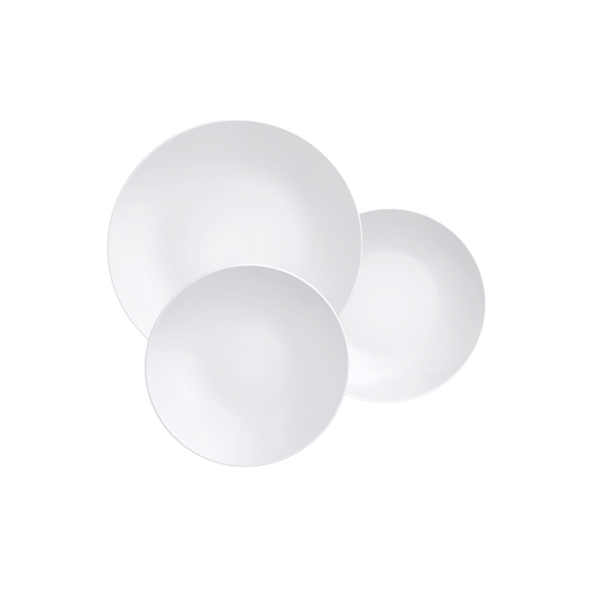 Juego platos porcelana blancos "SOPHIA HO" 12 piezas. -TRAMONTINA - TDC0185 