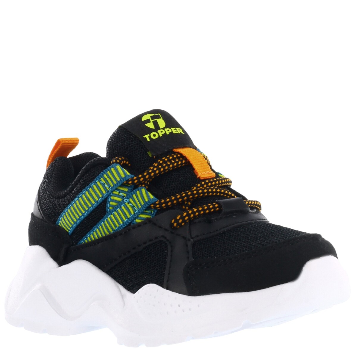 Championes Infantiles Topper Chalpa Kids - Negro - Verde - Anaranjado 