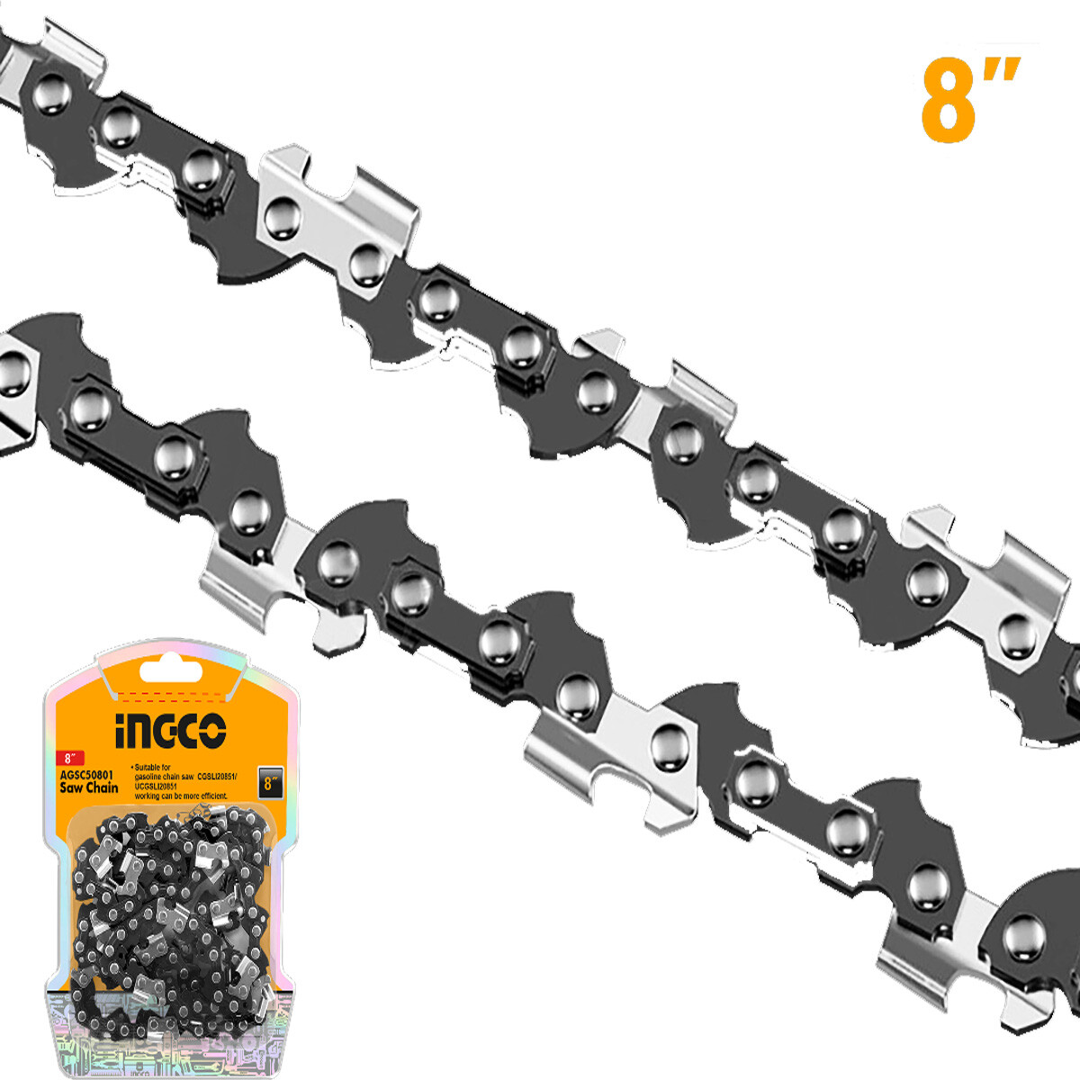 CADENA 8´´ PARA MINI MOTO SIERRA INGCO AGSC50801 