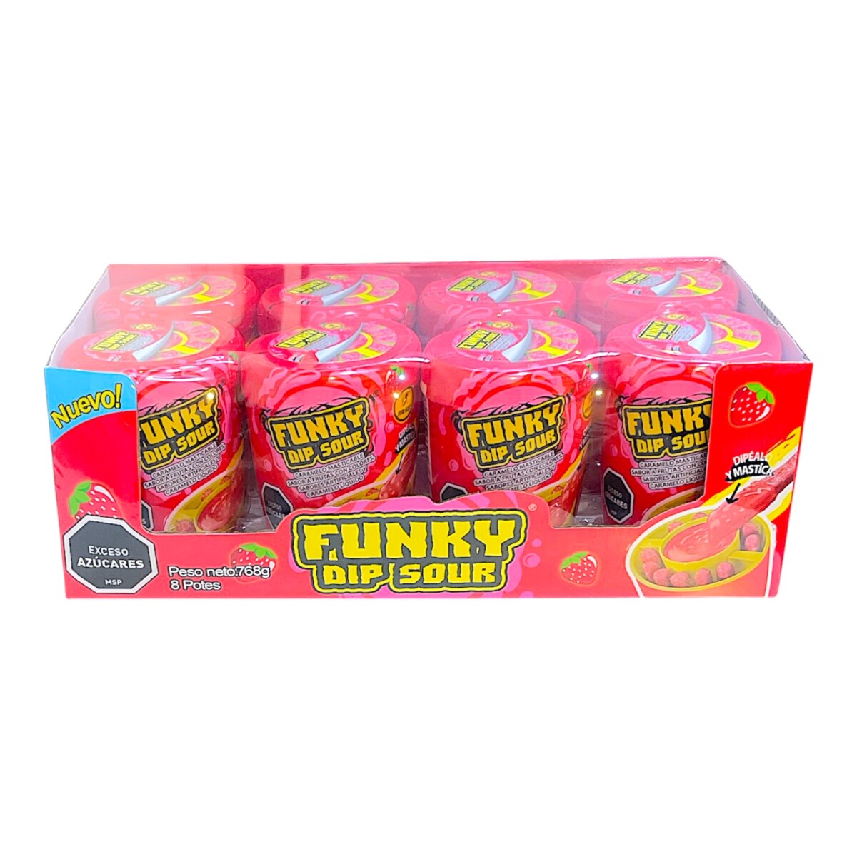 Goma Funky con Salsa Acida x 8 - Frutilla 