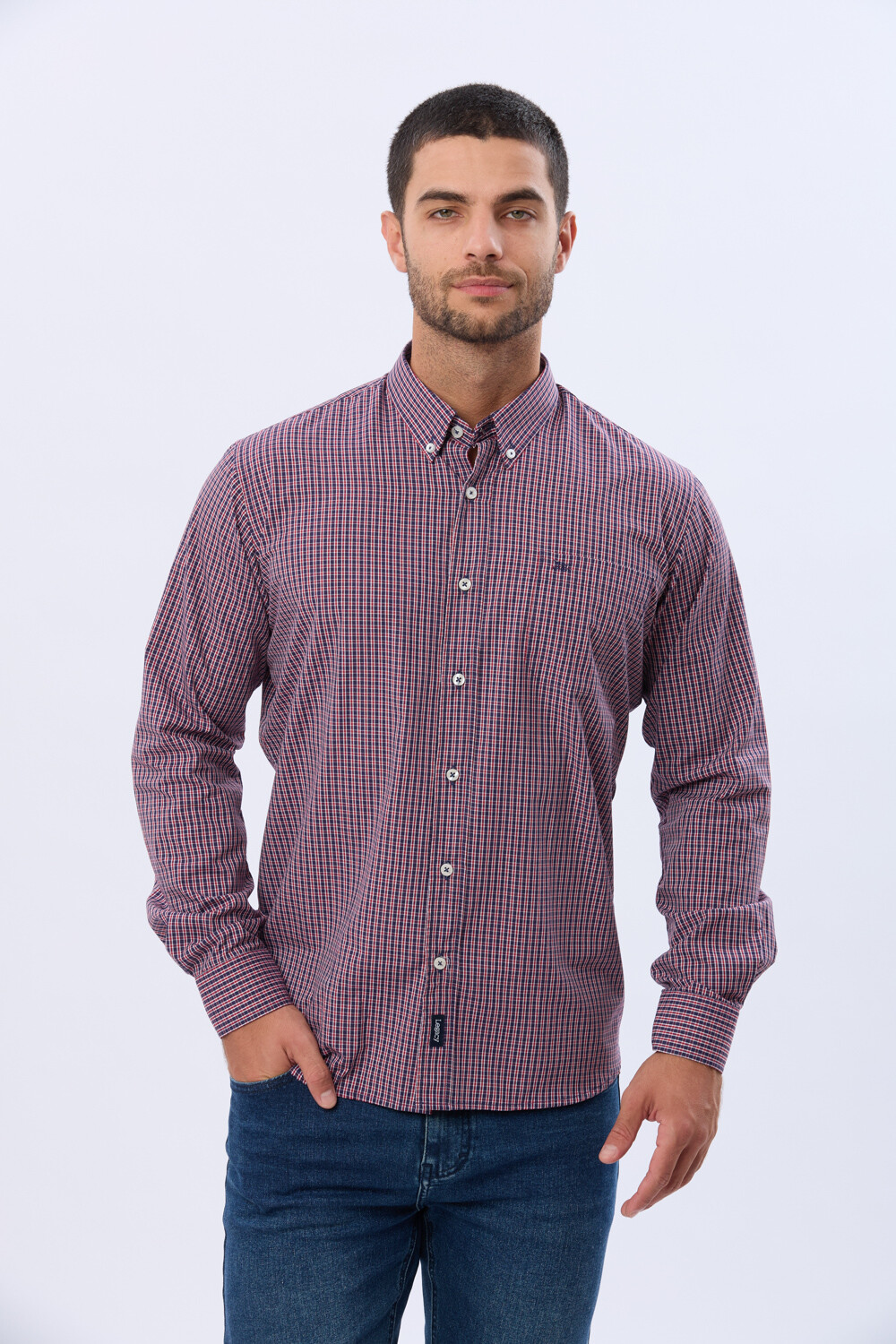 CAMISA SPORT A CUADROS Rojo