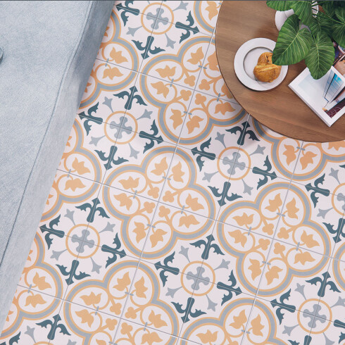 Porcelanato Beige Tipo Patchwork Precorte 45X45Cm Piso Pared GAMAS DE BEIGE