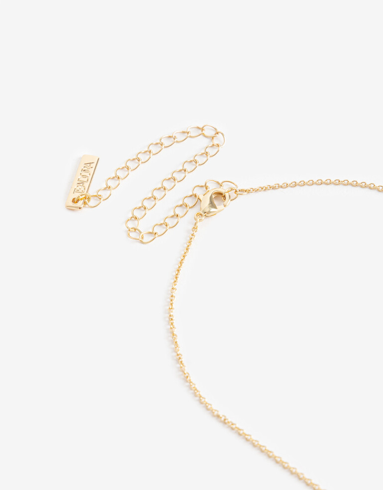 Cadena Corta con Dije Cubic zirconia Collar Con Dije Cubic Zirconia - Dorado