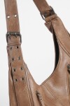 Cartera soft ojalillos marrón