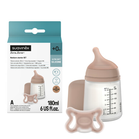 Set Suavinex Pro Mamadera Y Chupete +0 Meses 2 Unidades Set Suavinex Pro Mamadera Y Chupete +0 Meses 2 Unidades