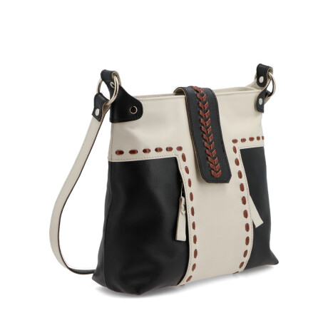 CARTERAS CUERO FLOR BEIGE