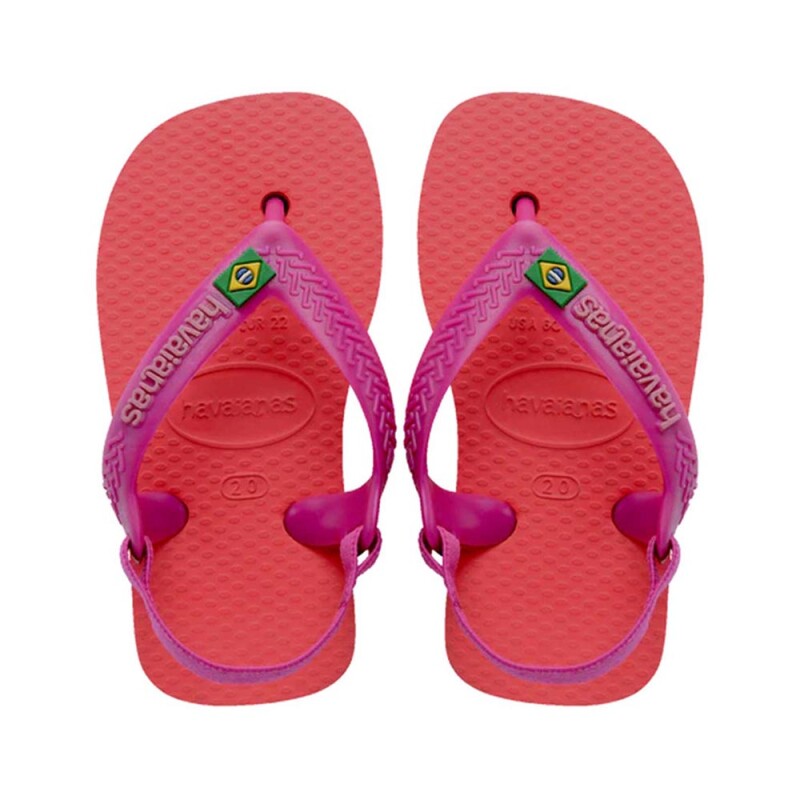 Sandalias Havaianas Baby Brasil Logo Niños Coral/rosa