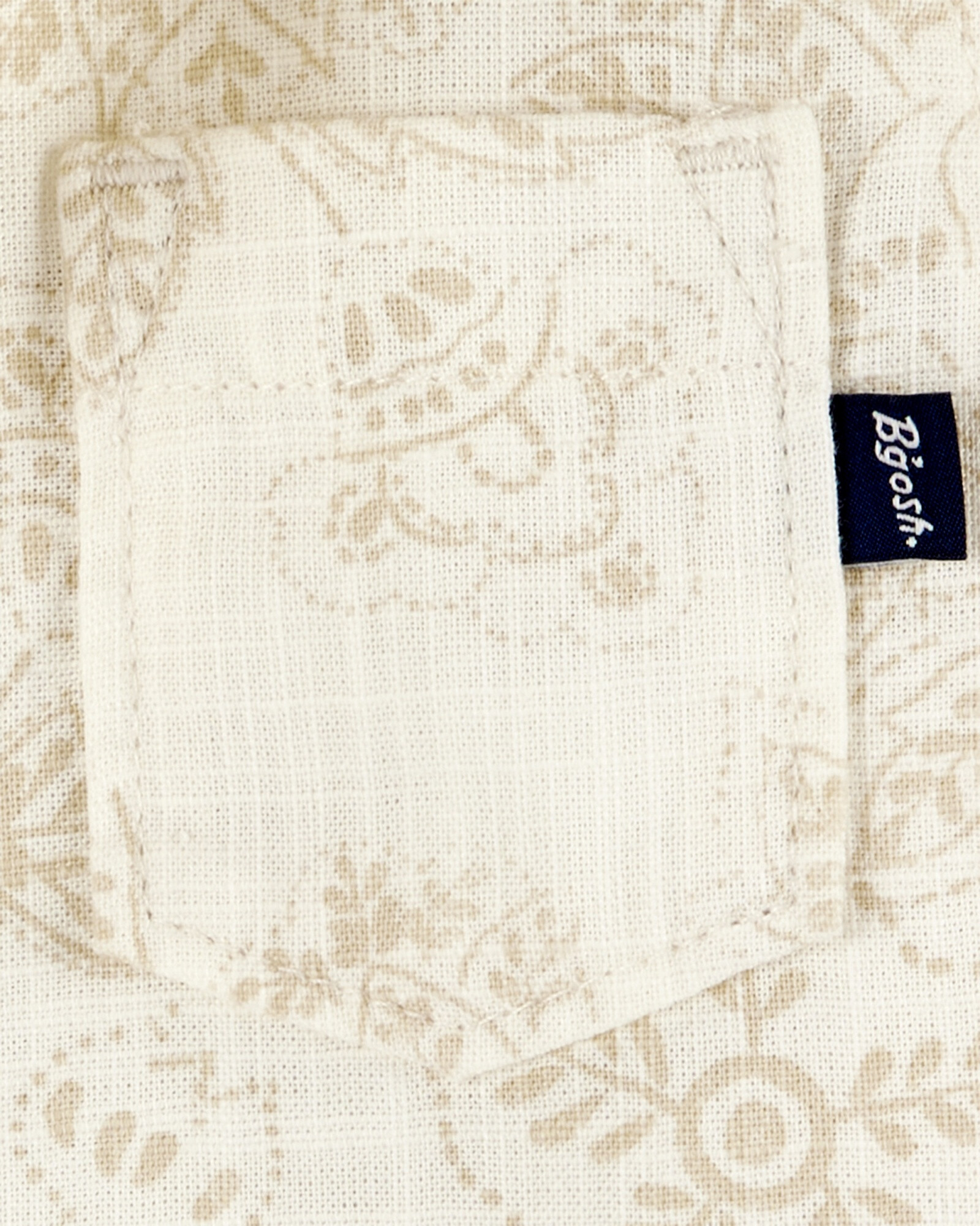 Camisa de algodón, manga corta, diseño tropical Camisa de algodón, manga corta, diseño tropical