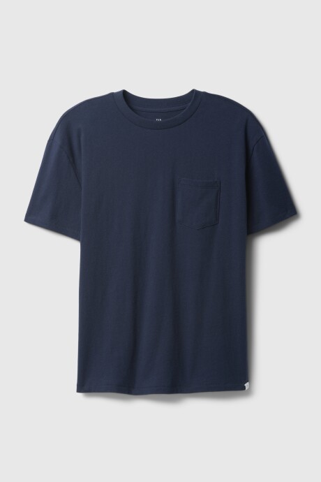 Remera Básico Con Bolsillo Niño Tapestry Navy