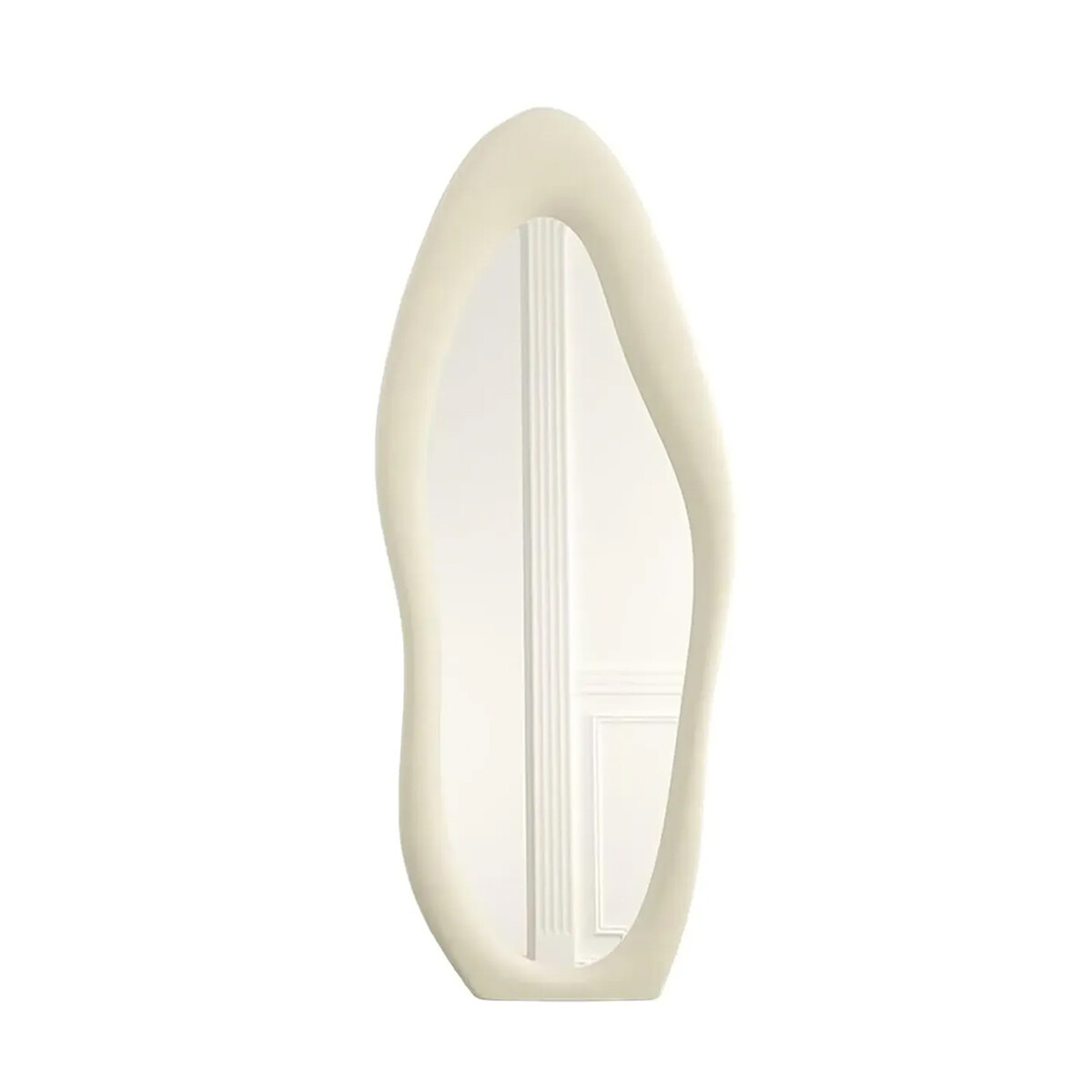 Espejo de pie Irregular con borde velvet - 60x160cm - Beige 