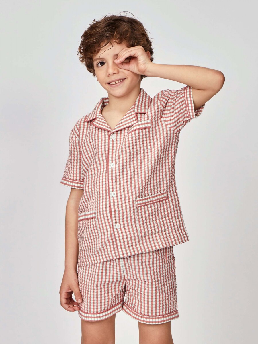Pijama Oxford Rosa