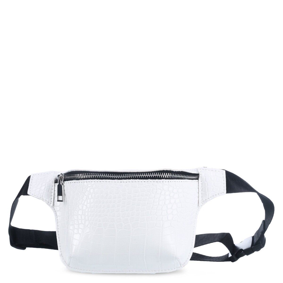 Riñonera Miss Carol en croco AMAZONITA - Blanco 