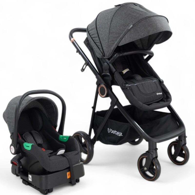 Cosmos Travel System Deluxe Isize + Base Isofix Bebesit Negro Cosmos Travel System Deluxe Isize + Base Isofix Bebesit Negro