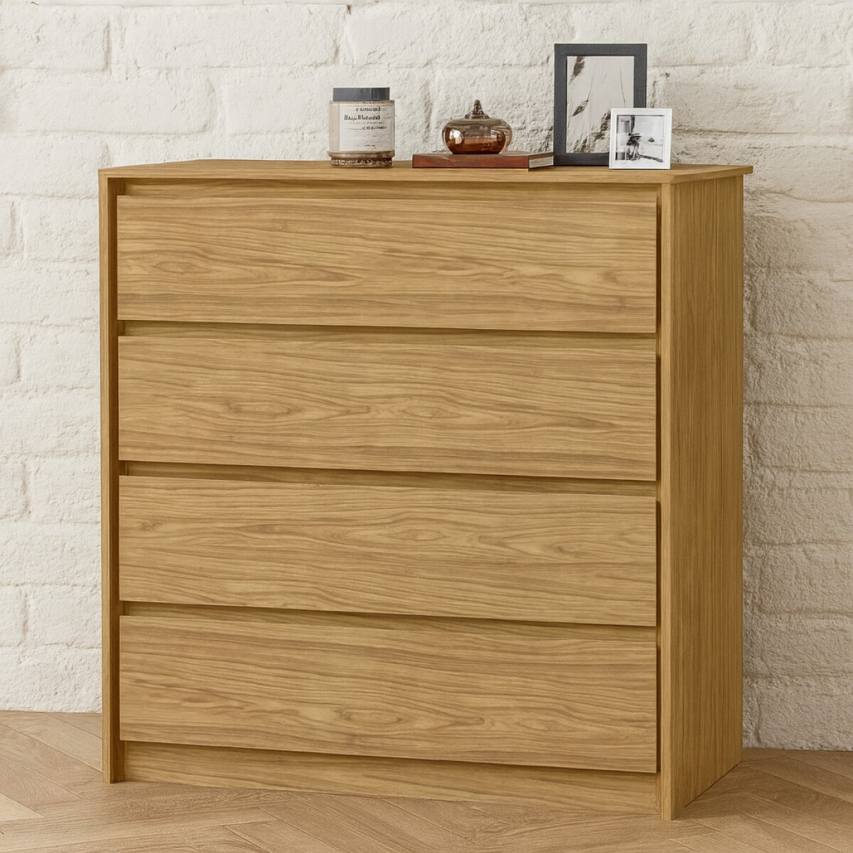 Comoda Cajonera Carla para Dormitorio 4 Cajones con Rieles Telescópicos - Marrocos 