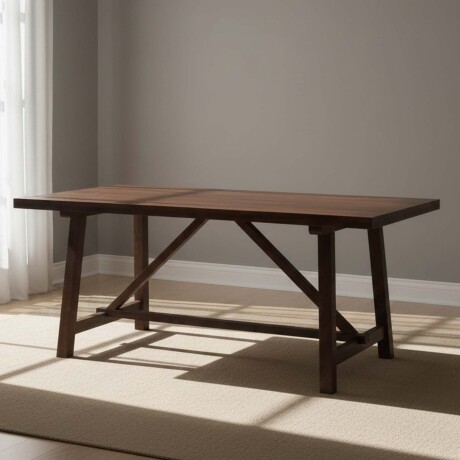 MESA DE COMEDOR MADERA-DE-MANGO MARRON FARM