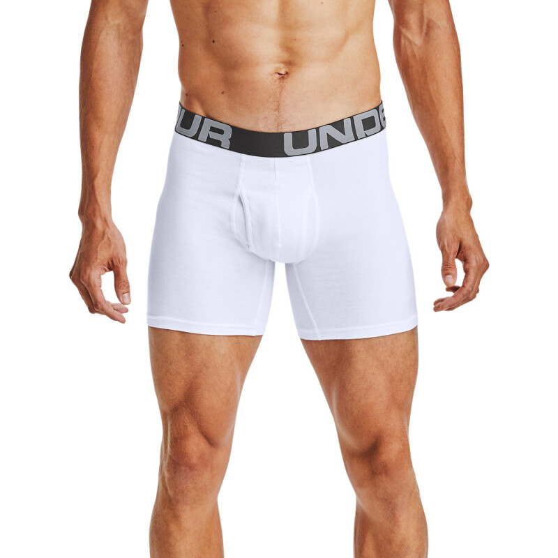 UA Charged Cotton 6in 3 Pack-RED WHT-100