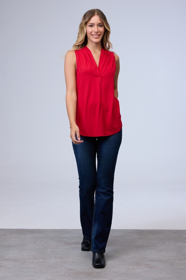 Musculosa Escote V ROJO
