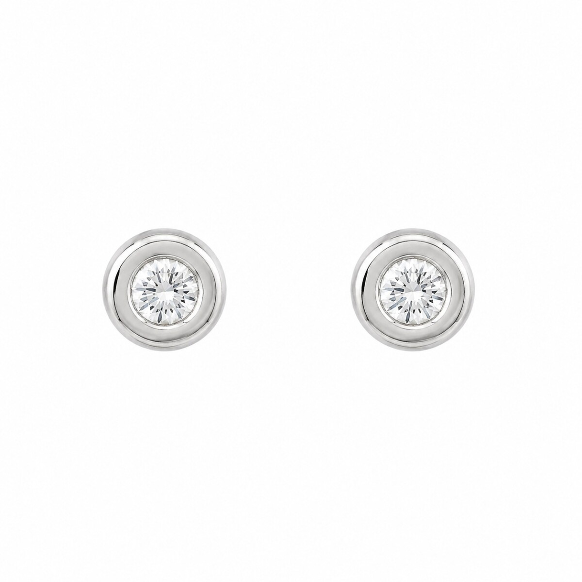 Caravanas Punto de luz- Plata 925 - Piedra Zirconia- CA4135 - conpiedra 