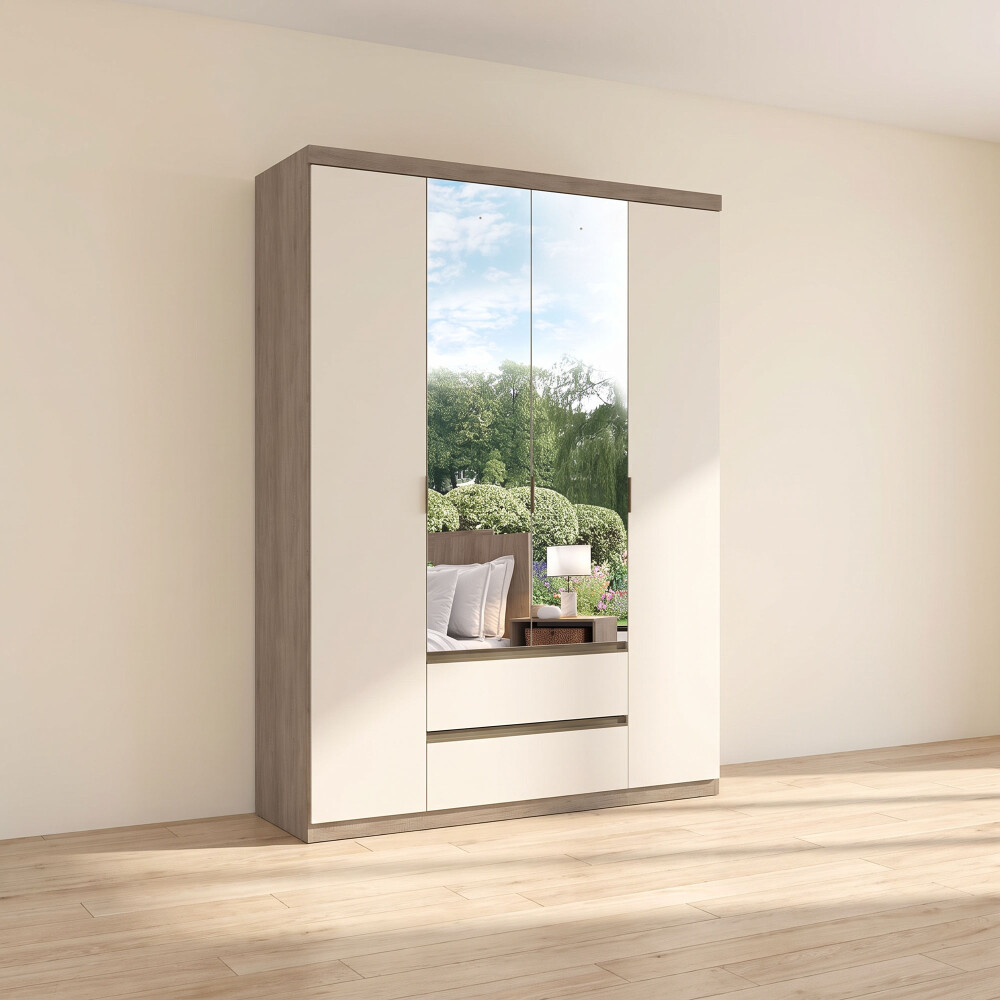 PLACARD ROPERO 4 PUERTAS MDP NOBRE